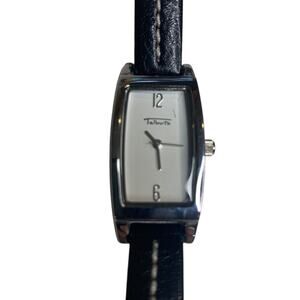 Talbots Womens Wristwatch Silvertone Rectangular Face Working